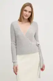 Pulover enski, siva barva, 91106