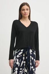 Volnen pulover enski, rna barva, 11AHD402M