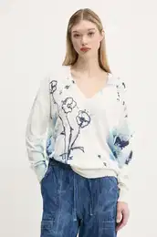 Pulover s primesjo lanu BRUMA enski, be barva, 25SWJF26