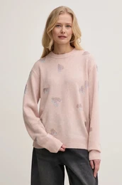 Pulover iz kamirja roza barva, KWSW02772