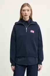Pulover Hollister Co. enski, mornarsko modra barva, KI350-5013