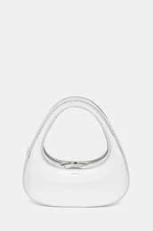 Torbica Mirrored Baguette Swipe srebrna barva, COPBA04F6005