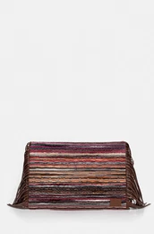 Veerna torbica Clutch Fringes rjava barva, MI10064F