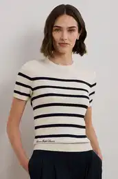 Kratka majica Lauren Ralph Lauren enska, be barva, 200961688
