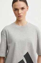 Kratka majica Essentials enska, siva barva, JG8738