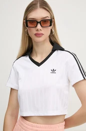 Majica kratkih rukava V-NECK POLO za ene, boja: bijela, JD2608