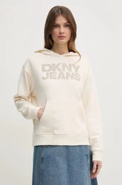 Bombaen pulover enski, be barva, s kapuco, DJ4T1299