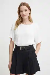 Bluza za ene, boja: be, bez uzorka