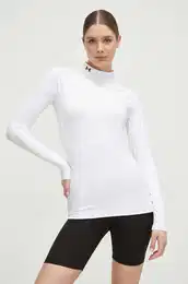 Majica z dolgimi rokavi za vadbo ColdGear Authentics bela barva