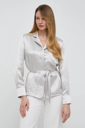 Koulja za ene, boja: siva, regular, s klasinim ovratnikom, 2416111048600