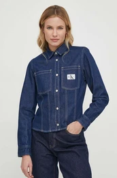 Jeans srajca enska, mornarsko modra barva