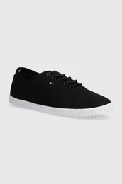 Teniske CANVAS LACE UP SNEAKER enske, rna barva, FW0FW07805