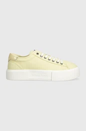 Teniske TJW FOXING FLATFORM SNEAKER enske, rumena barva, EN0EN02480