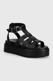 Sandali Noa Greek Sandal enski, rna barva, 1602209.BLK