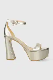 Usnjeni sandali IDAS zlata barva, FLJIDS LEP03