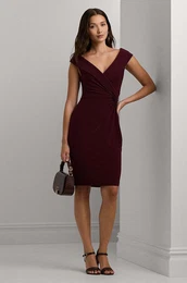 Haljina Lauren Ralph Lauren boja: bordo, mini, uska, 253926907