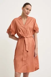 Haljina boja: naranasta, mini, oversize