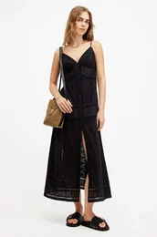 Haljina DAHLIA EMB DRESS boja: bijela, maxi, ravna, W083DA