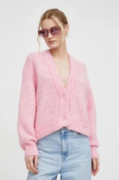 Volnena jopica BAC19AH23POUPCH roza barva BAC19AH23POUPCH