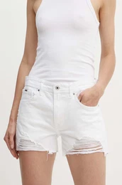 Jeans kratke hlae enske, bela barva, PL801110TB9