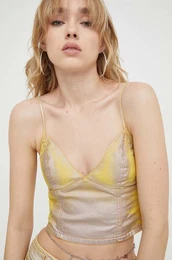 Top iz jeansa rumena barva