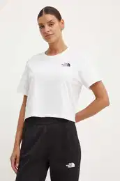 Kratka majica W Simple Dome Cropped Slim Tee enski, bela barva, NF0A87U4FN41