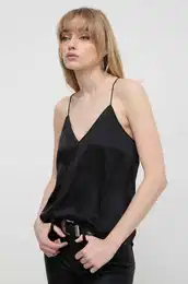 Svilena bluza rna barva