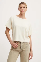 Bombana kratka majica TEE-SHIRT MC COL BATEAU enska, be barva, SOT02AE24