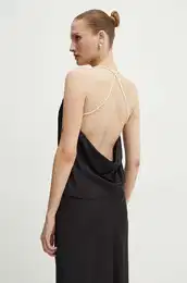 Svilen top Yvette rna barva, 999756114