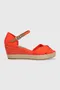 Rdeča Espadrile s klinasto peto za dame image