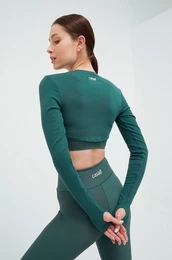 Dolga majica za jogo zelena barva