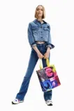 Modre Kratke Denim Jakne image