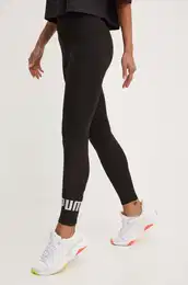 Tajice Essentials+ Metallic za ene, boja: crna, s tiskom, 848307
