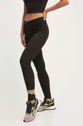Tajice Essentials+ Metallic za ene, boja: crna, s tiskom, 848307