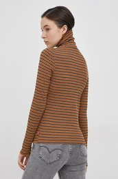 Longsleeve ženski, rjava barva,