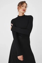 Majica z dolgimi rokavi enski, rna barva