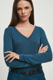 Majica z dolgimi rokavi enski, zelena barva