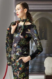 Majica z dolgimi rokavi enski, rna barva