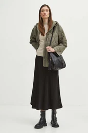 Jakna za ene, boja: zelena, za prijelazno razdoblje, oversize