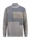 Rollkragenpullover mit verschiedenen Strukturen BABISTA Beige/Blau