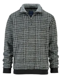 Strickfleeceshirt mit weicher und warmer Innenseite Schwarz/Weiß