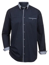 Hemd mit besonderen Details Marineblau