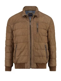 Lederblouson in angesagter Steppoptik Camel