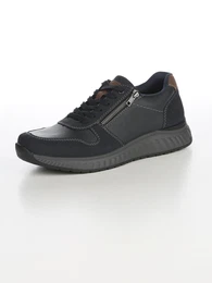 Schnürschuh mit zusätzlichem Reißverschluss Marineblau
