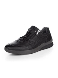 Schnürschuh aus weichem Hirschleder Schwarz