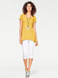 Longshirt LINEA TESINI BY Longshirt Gr. 46, gelb Damen Shirts