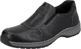 Slipper Gr. 46, schwarz Herren Schuhe mit Stretcheinsatz, G-Weite = weit