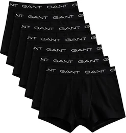 Boxershorts TRUNK 7-PACK , Herren, Gr. S, schwarz, Jersey, Obermaterial: 95% Baumwolle, 5% Elasthan, unifarben, bequem, Unterhosen, mit elastischem Logobund