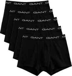 Boxershorts TRUNK 5-PACK , Herren, Gr. M, schwarz, Jersey, Obermaterial: 95% Baumwolle, 5% Elasthan, unifarben, krpernah, Unterhosen, mit elastischem -Logobund