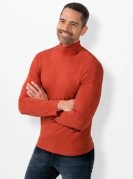 Rollkragenshirt CATAMARAN Rollkragen-Shirt Gr. 60/62, orange (krbis), Herren, 95% Baumwolle, 5% Elasthan, unifarben, Shirts